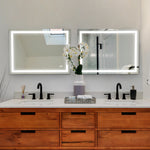 Miroir de salle de bain LED eprolo 48x36 pouces avec éclairage, antibuée et fonction de gradation.