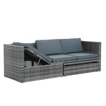 Ensemble de meubles de terrasse en rotin PE pour extérieur, incluant table basse en contreplaqué, par eprolo.
