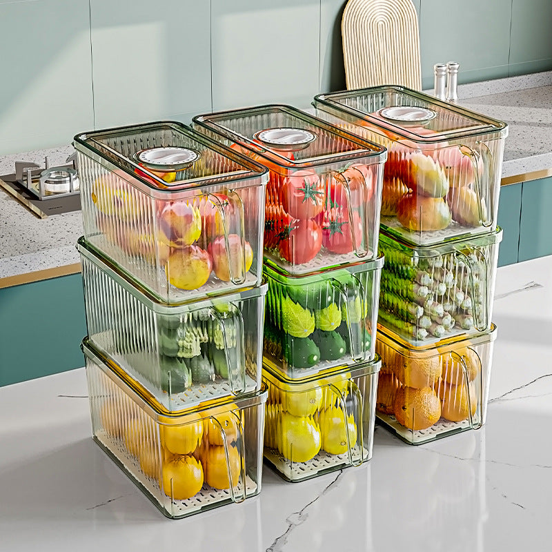 Boîte de rangement pour réfrigérateur eprolo, boîte alimentaire hermétique avec poignée et empilable, idéale pour la conservation des aliments