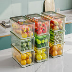 Boîte de rangement pour réfrigérateur eprolo, boîte alimentaire hermétique avec poignée et empilable, idéale pour la conservation des aliments