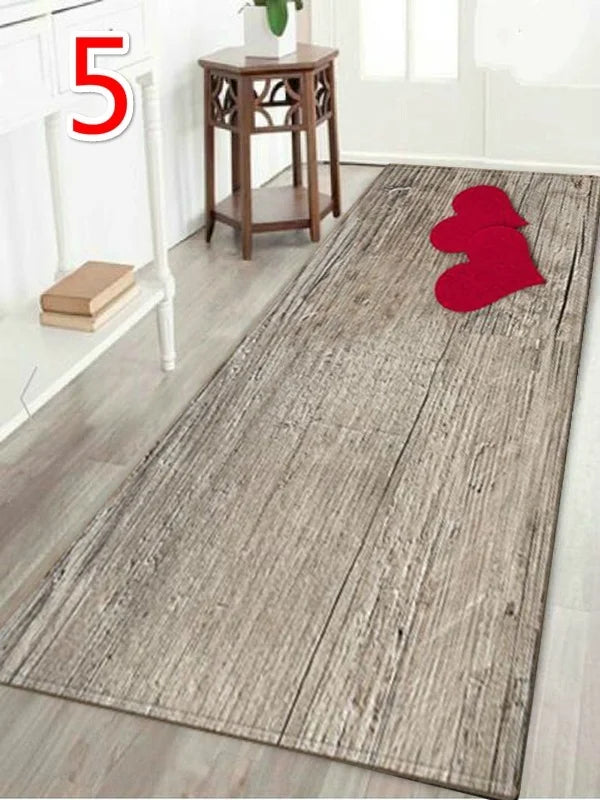 Tapis en bois imprimé "Home" de style moderne, pour salon ou chambre, lavable, décor intérieur, tapis d'accueil en bois peint.