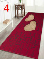 Tapis de sol en bois imprimé "Home" de WUJIE, tapis lavable pour salon, chambre ou cuisine, décor intérieur accueillant.