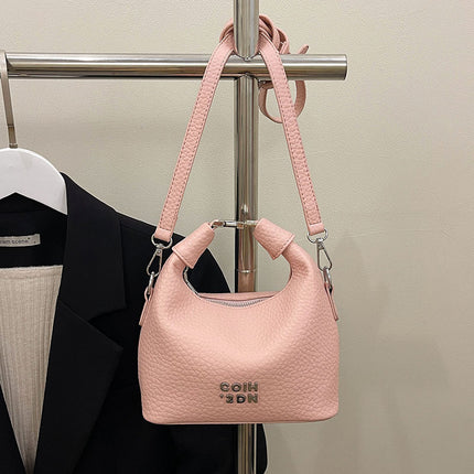 Fashionable Litchi Pattern Commuter Messenger Bag