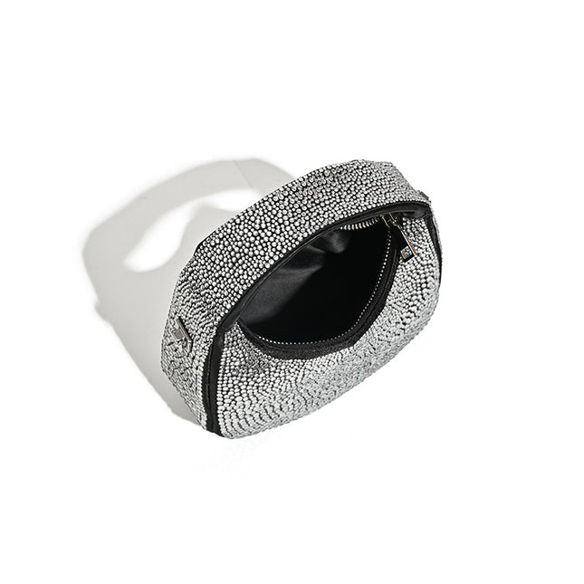 New Portable High-grade Crescent Moon Fashion Diamond Bag Acrylic Women's Bag