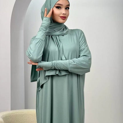 Women's Muslim Robe Polyester Fiber