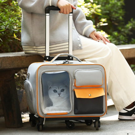 Cat Bag Going Out Pet Trolley Bag Good-looking Anti-stress Cat Backpack