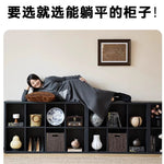 Bibliothèque noire eprolo avec étagères en grille, rangement sur pied, idéale pour chambre ou espace de vie.