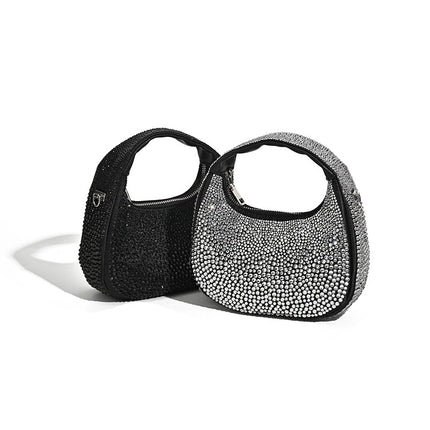 New Portable High-grade Crescent Moon Fashion Diamond Bag Acrylic Women's Bag