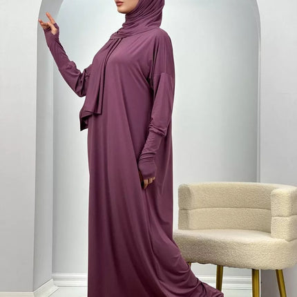 Women's Muslim Robe Polyester Fiber