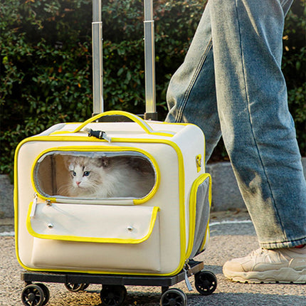 Cat Bag Going Out Pet Trolley Bag Good-looking Anti-stress Cat Backpack