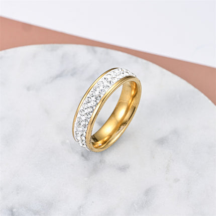 Fashionable Elegant Stainless Steel Non-fading Titanium Steel Couple Rings