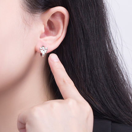 Special-interest Design Bow Earrings Women's 18K Gold Plated