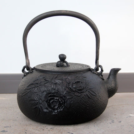 Large Capacity Uncoated Cast Iron Kettle Teapot Home Ornaments Crafts