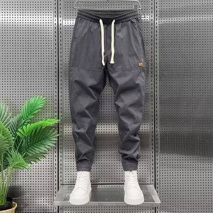 Japanese-style Retro Spring And Autumn Workwear Ankle Length Jogger Pants