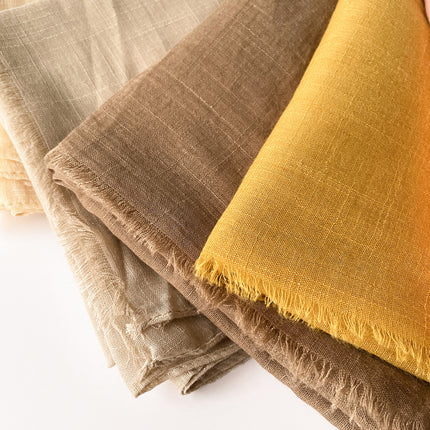 Muslim Kerchief Slub Cotton Scarf Tassel