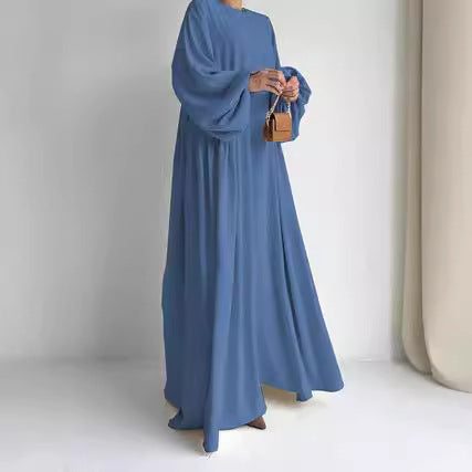 Middle East Muslim Women's Wear Plain Clothing Robe