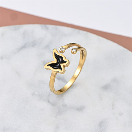 Fashionable Elegant Stainless Steel Non-fading Titanium Steel Couple Rings