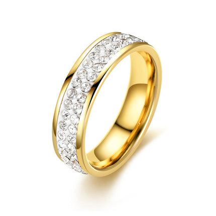 Fashionable Elegant Stainless Steel Non-fading Titanium Steel Couple Rings