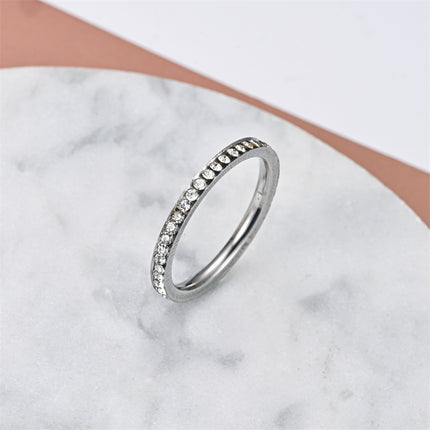 Fashionable Elegant Stainless Steel Non-fading Titanium Steel Couple Rings