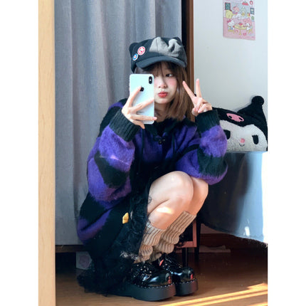 Star Stripes Sweater Sweater Autumn And Winter Thickened