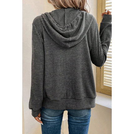 Women's Solid Color Hoodie Simple Versatile Slim Fit