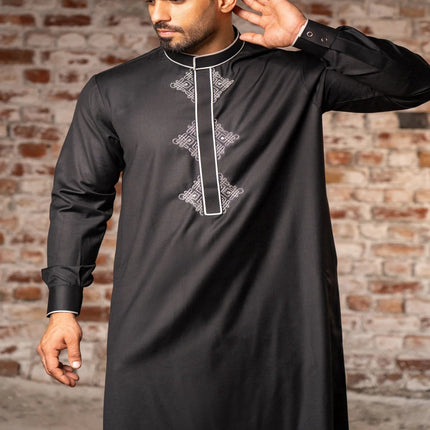 Muslim Long Sleeve Embroidered Ethnic Style Arabic Robe