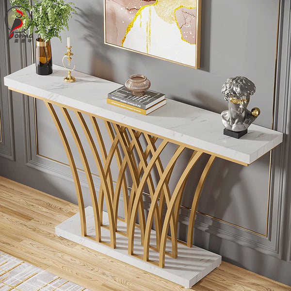 Meuble d'entrée moderne eprolo, table simple et créative contre le mur, meuble d'entrée luxueux et élégant pour couloir.