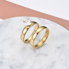 Diamond Couple Rings Gold / No 6