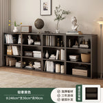 Bibliothèque eprolo noire avec étagères en grille, meuble de rangement sur pied pour chambre ou salon, design moderne.