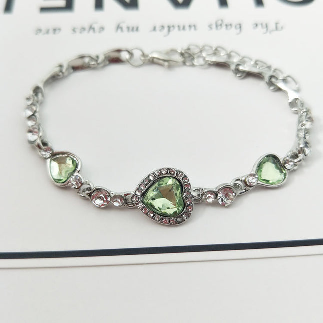 Ornament Diamond Heart Love Heart Simple Bracelet