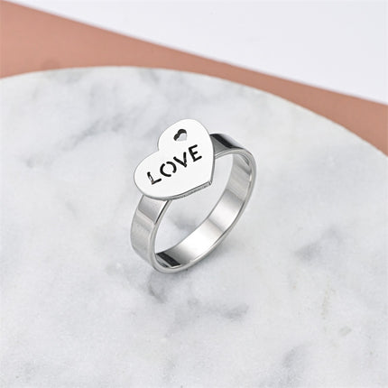 Fashionable Elegant Stainless Steel Non-fading Titanium Steel Couple Rings