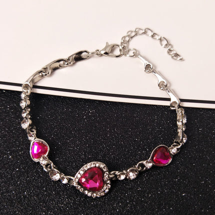 Ornament Diamond Heart Love Heart Simple Bracelet