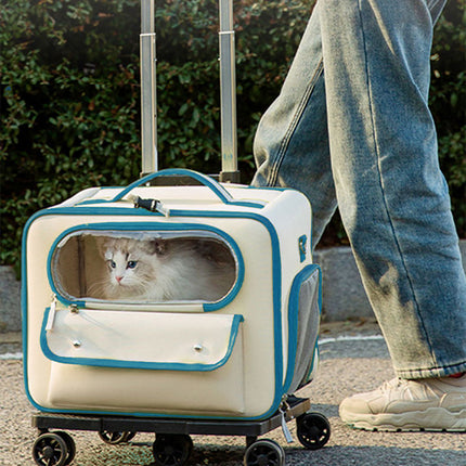 Cat Bag Going Out Pet Trolley Bag Good-looking Anti-stress Cat Backpack