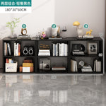 Bibliothèque noire eprolo avec étagères en grille pour rangement au sol ou au mur, idéale pour chambre ou espace de vie.