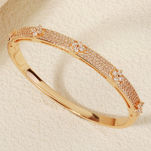 Women's Non-fading Bracelet Copper Inlaid Zirconium Buckle Bracelet