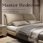 Lit double moderne et minimaliste de style italien, grand lit de luxe pour chambre principale, par eprolo, avec cadre élégant.