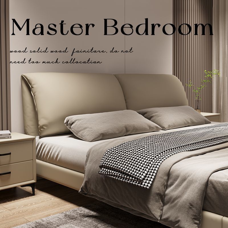 Lit double moderne et minimaliste de style italien, grand lit de luxe pour chambre principale, par eprolo, avec cadre élégant.