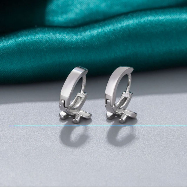 Special-interest Design Bow Earrings Women's 18K Gold Plated