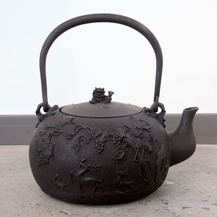 Large Capacity Uncoated Cast Iron Kettle Teapot Home Ornaments Crafts