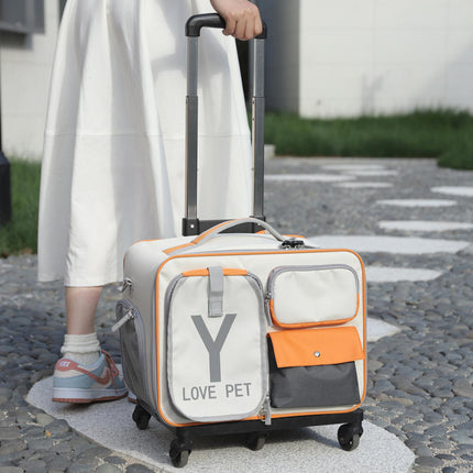 Cat Bag Going Out Pet Trolley Bag Good-looking Anti-stress Cat Backpack