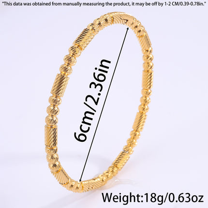 Stainless Steel Bamboo Round Beads Bracelet