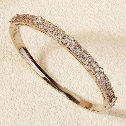 Women's Non-fading Bracelet Copper Inlaid Zirconium Buckle Bracelet