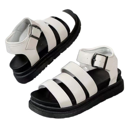 Thick Bottom Strap Buckle Round Toe Outdoor Beach Sandals