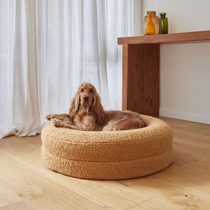 Household Solid Color Leisure Pet Round Bed Cat Nest