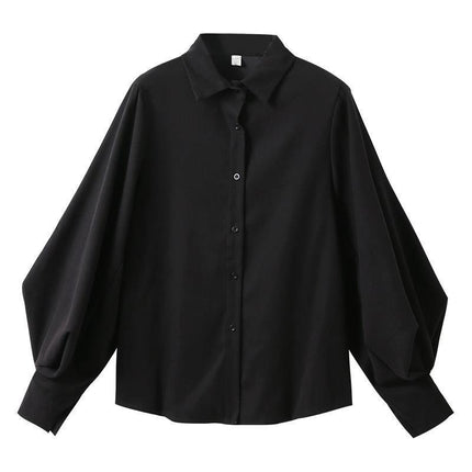 Black Lantern Sleeve Vintage Shirt