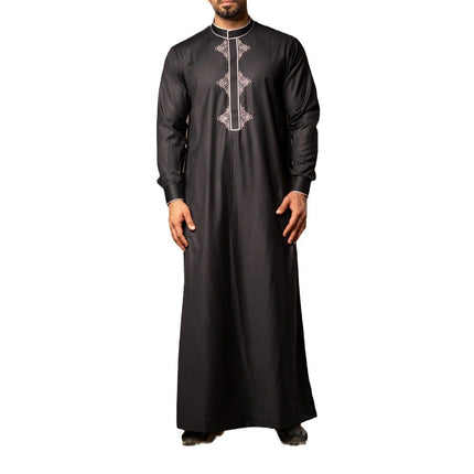Muslim Long Sleeve Embroidered Ethnic Style Arabic Robe