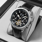 Leather Silver Black