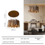 Lustre en bois de style ferme pour restaurant, éclairage décoratif en bois massif avec bougies, par Novah