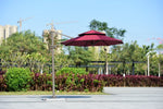Parasol d'extérieur Novah de 3 m, parasol roman pour plage et piscine, protection solaire élégante et résistante.