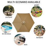 Tissu de parapluie de remplacement pour parasol extérieur Novah, compatible avec tonnelle de jardin et patio, en tissu résistant.